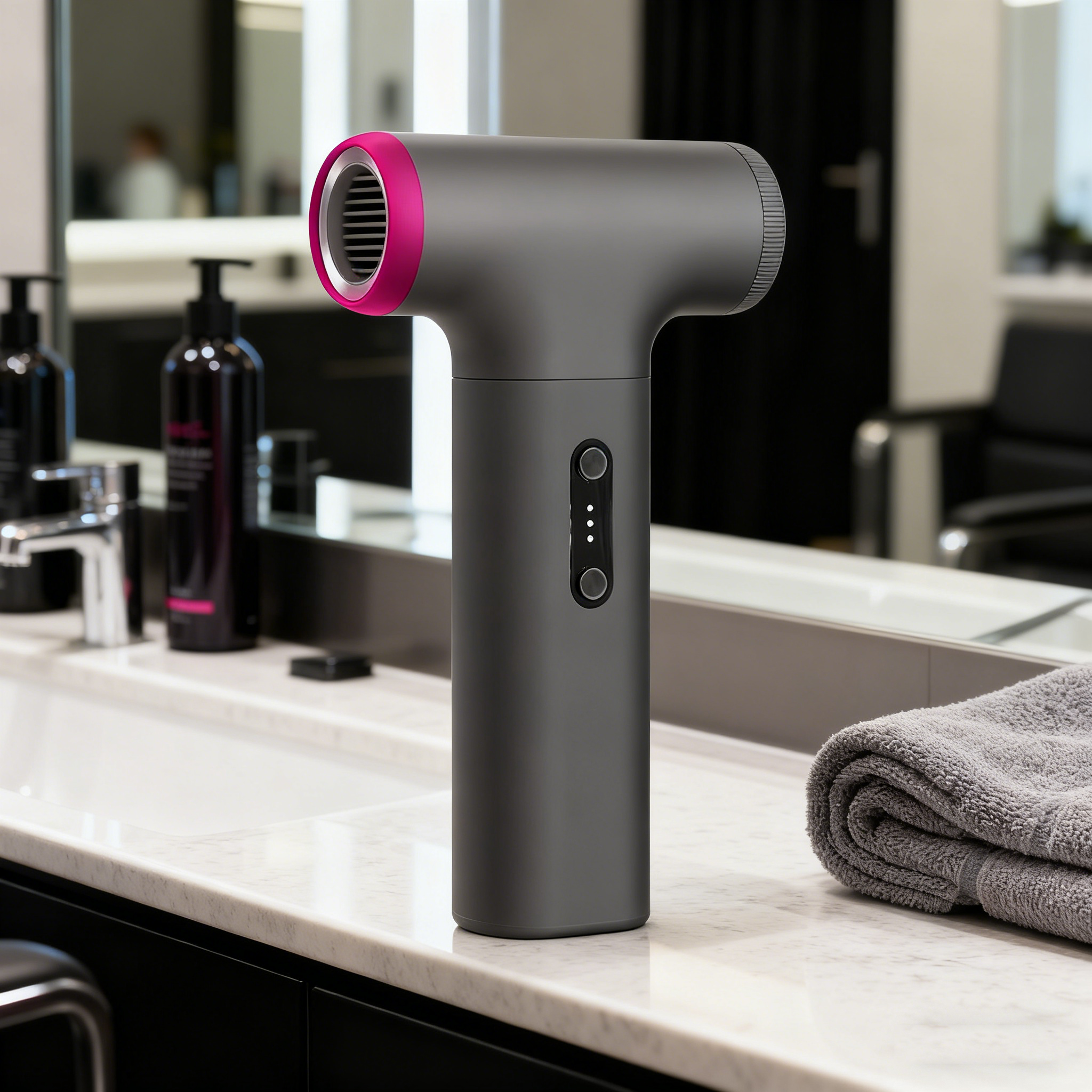 Kabelloser Mini-Haartrockner – 700 W, bürstenloser Motor