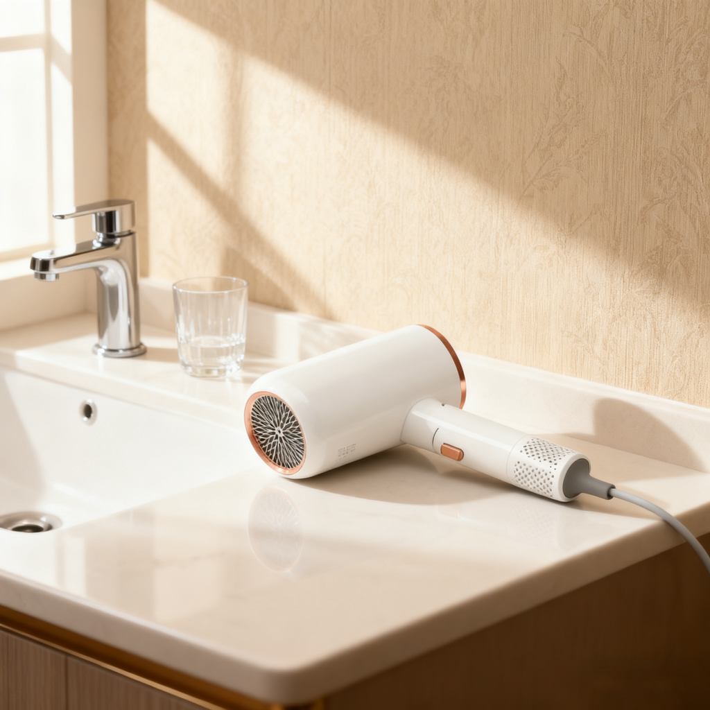 Faltbarer Ionen-Haartrockner – 1200 W, Blaulichtfilter