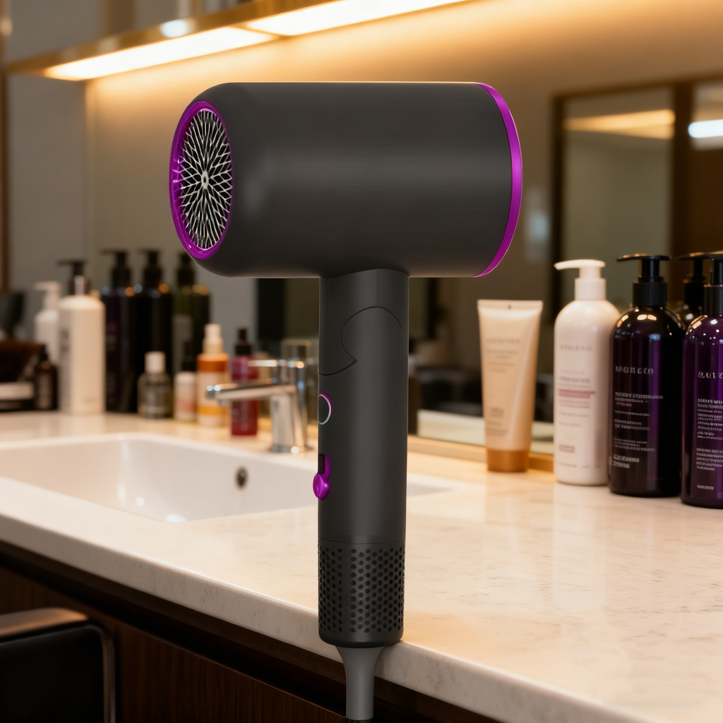 Faltbarer Ionen-Haartrockner – 1200 W, Blaulichtfilter