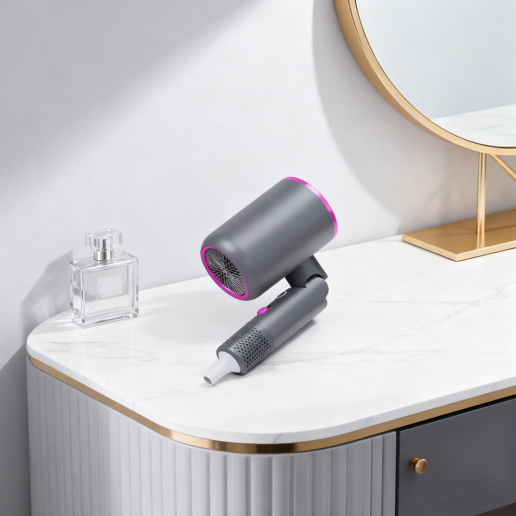 Faltbarer Ionen-Haartrockner – 1200 W, Blaulichtfilter