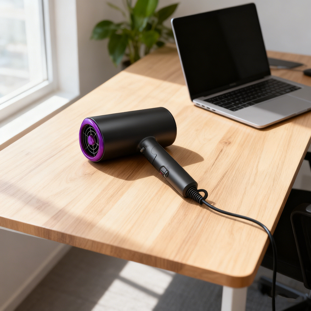 Faltbarer Ionen-Haartrockner mit Blaulicht