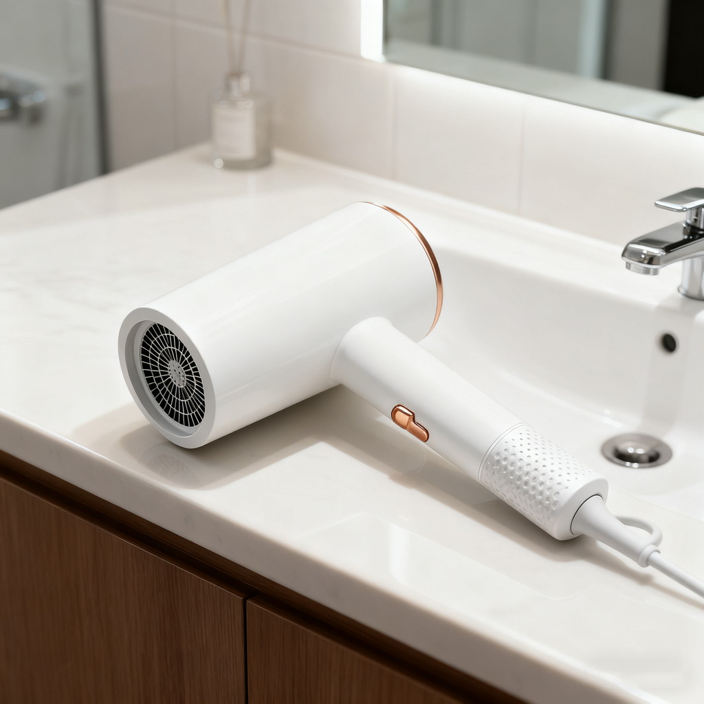 Faltbarer Hochleistungshaartrockner – 2400 W, Blaulicht-Ionen-Technologie