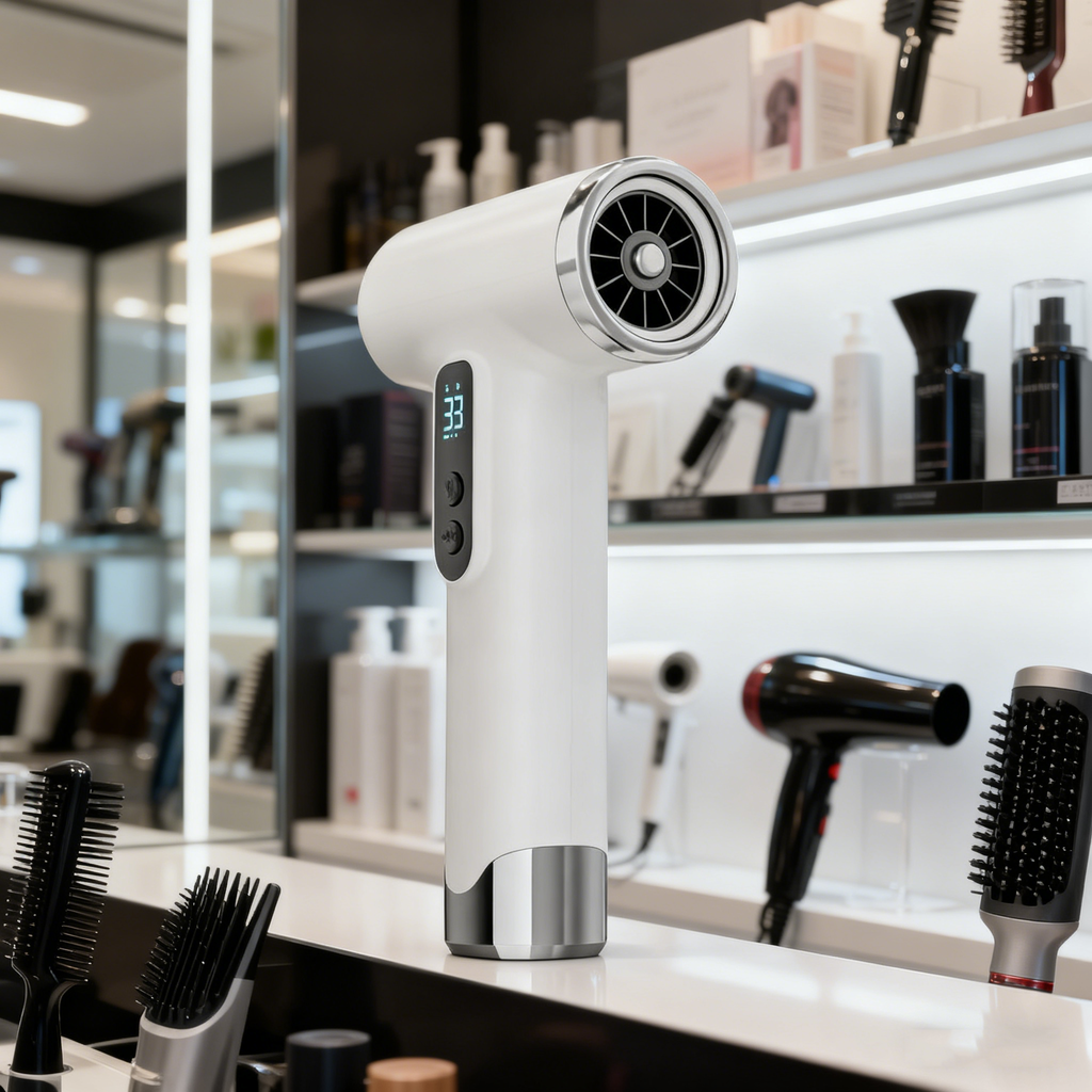 Kabelloser Mini-Haartrockner – 200 W, bürstenloser Gleichstrommotor