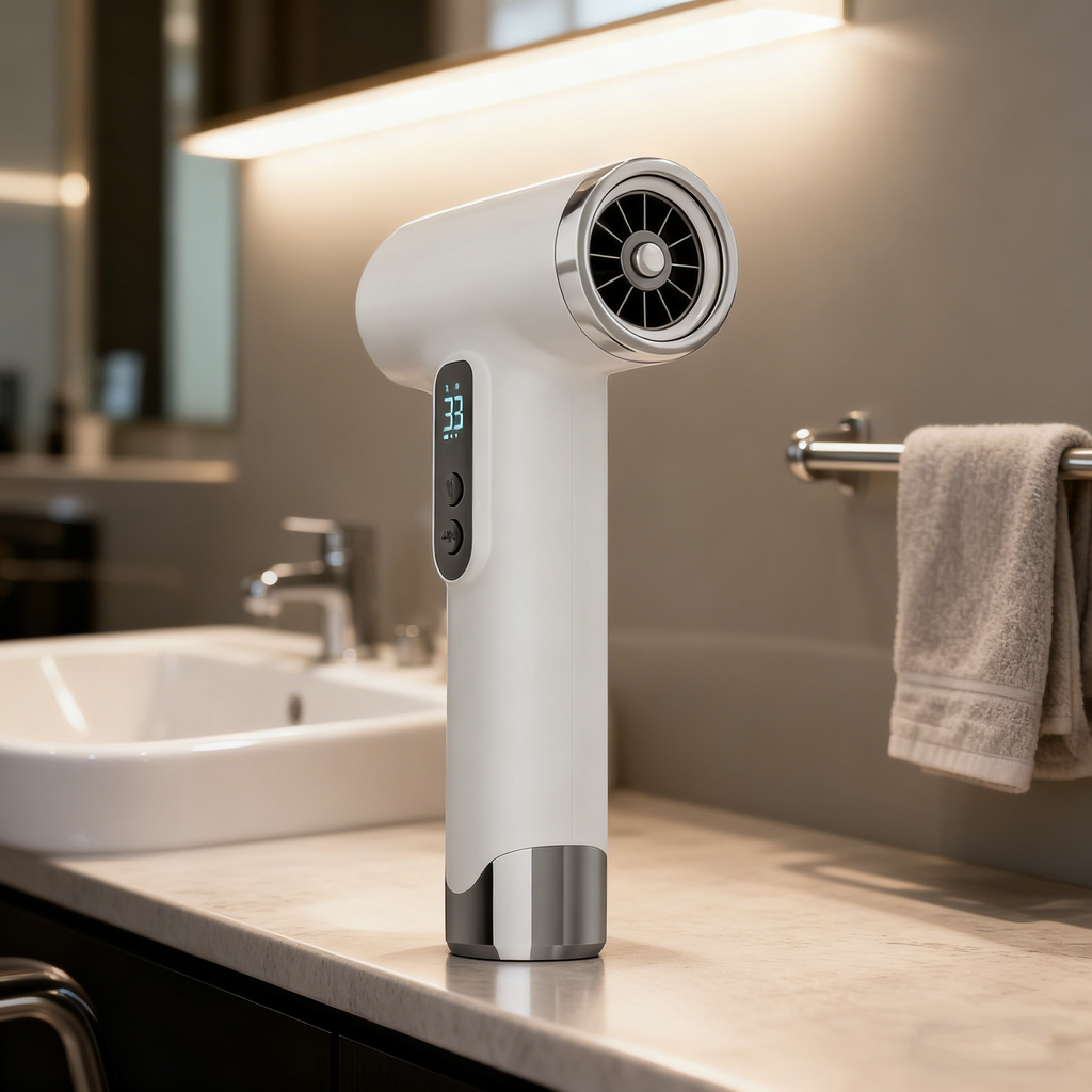 Kabelloser Mini-Haartrockner – 200 W, bürstenloser Gleichstrommotor