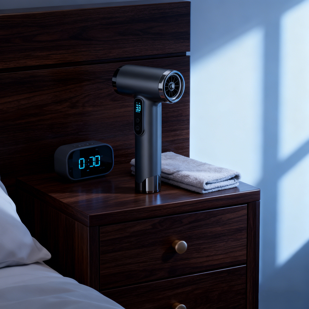 Kabelloser Mini-Haartrockner – 200 W, bürstenloser Gleichstrommotor